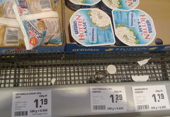 Food prices in a supermarket in Berlin, Cottage cheese